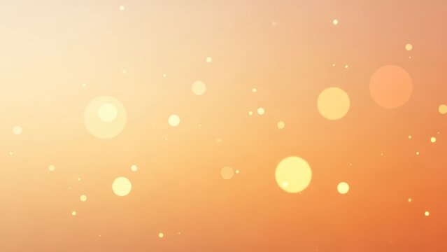 A serene, orange and yellow gradient background with floating, round, yellow bokeh lights. - Powered by Adobe