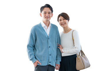 仲良しカップルの信頼関係を表すイメージ写真・背景透過