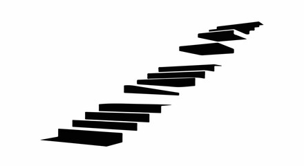 Abstract dark stairs ascending into light, representing progress and opportunity