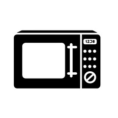 Compact Modern Microwave Oven Vector Illustration