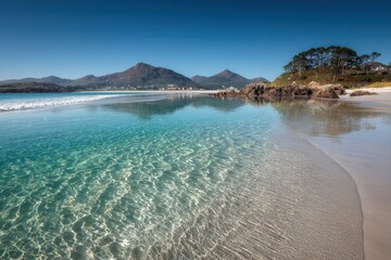 Clear Turquoise Water Beach At Sunrise
