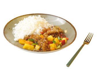 this is a beautiful delicious varaities food rice egg fried rice fish etc.