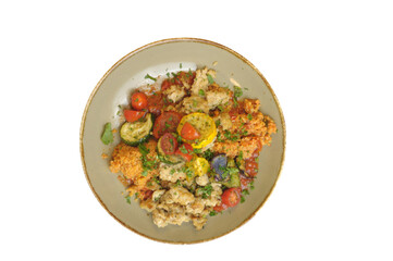 this is a beautiful delicious varaities food rice egg fried rice fish etc.