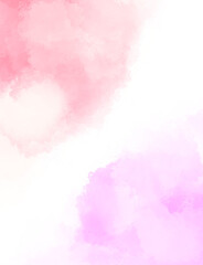 Soft pink and yellow watercolor splashes on white background