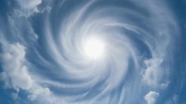 Abstract Cloud Vortex Motion Background with Light Spiral