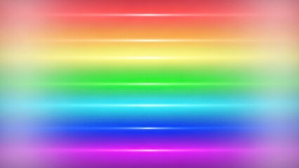 A blurred rainbow gradient background with horizontal lines.