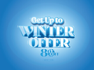 Winter Sale Poster Designe illustration .
