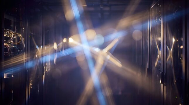 Abstract Data Center Bokeh Lights - Powered by Adobe
