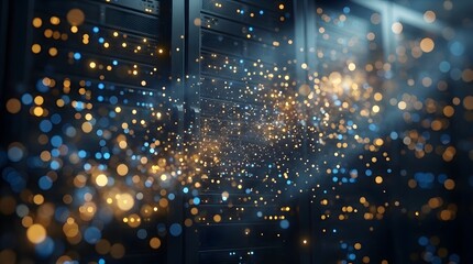 Data Center Bokeh Lights