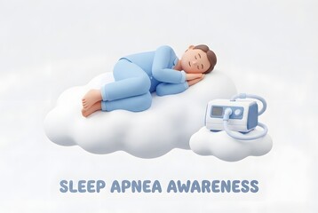 Sleep Apnea Awareness Illustration