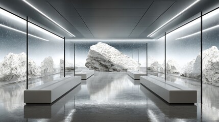 Modern White Gallery Space Design