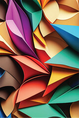 Multicolor geometric pattern Abstract volumetric background. Vector illustration	
