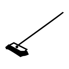 broom vector illustration glyph icon 