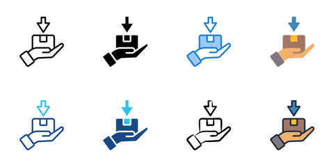 Receiving icon set multiple style vector collection 
