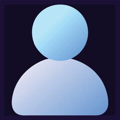 Abstract Avatar Icon Design, User Profile Silhouette, Digital Identity Representation