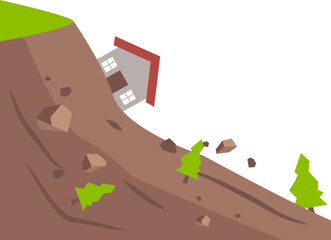 Landslide Flat Illustration