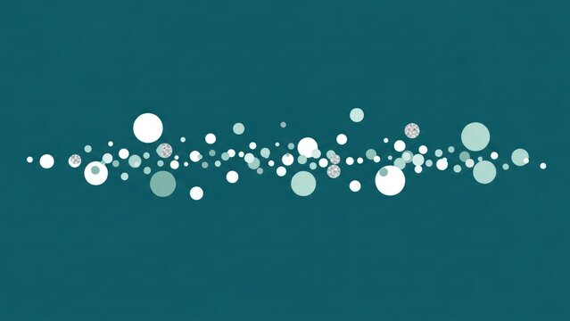 A green and white abstract pattern with a circular design on a teal background. - Powered by Adobe