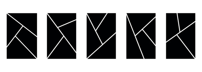 Collection of anime comic book templates. Blank collage grid template for a storyboard layout panel for a manga comic. Four different types of blank templates storyboard layout panels comic manga.