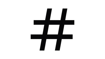 Fototapeta premium Black hashtag symbol for social media tagging