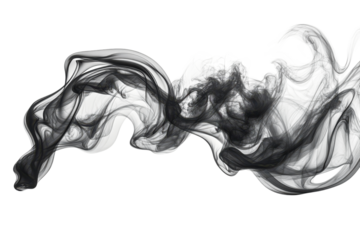 Ethereal Dance of Smoke Abstract Dark Background Art Modern Artistic Black White Smoke Texture