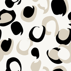 Neutral Colour Paisley abstract Seamless Pattern Design