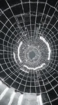 Flying through an infinite white and gray isometric grid network that shifts and pulses creating a complex and technical geometric background loop technology architecture, shifts, clean design