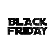 Grunge Distressed Black Friday Sale Typography, Textured Urban Style Promotion Text, Isolated Transparent PNG