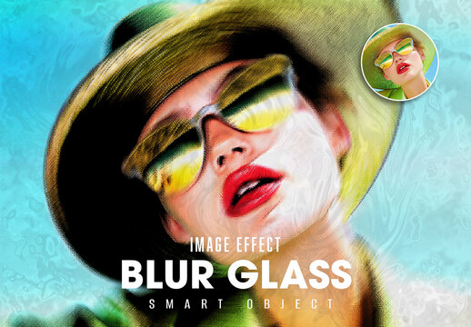 Dreamy Blur Glass Photo Effect Template for Fashion Portraits