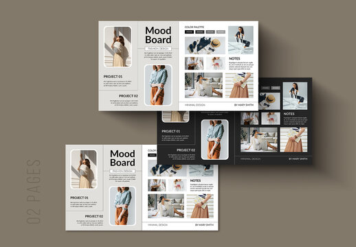 Fashion Mood Board Template Layout