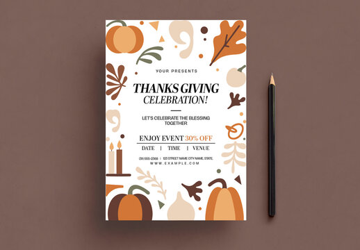 Thanks Giving Flyer Design Layout