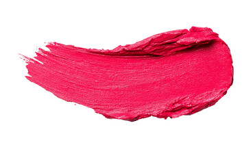 lipstick stroke, red smear on white background