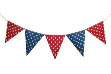 Patriotic Bunting Banner Stars Stripes USA Celebration Flag Decoration 4th of July Party Decor