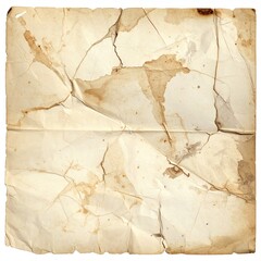 Wrinkled paper with coffee stain spots
