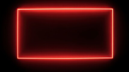 Neon Red Rectangle on Black: A striking neon rectangle glows brightly against a stark black backdrop. Its clean lines and vibrant red hue create a captivating visual effect.