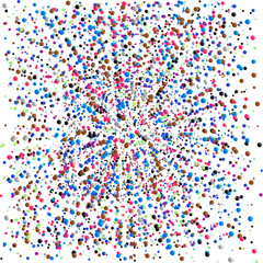 Bubbles Design Art Round colorful