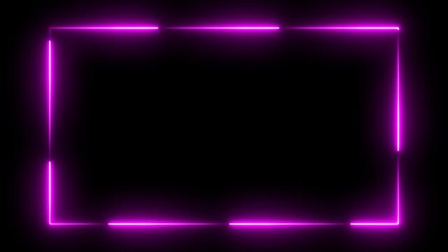 Striking neon pink glowing border overlay with rounded flowing shapes on transparent background great for modern streaming screens and festive worldwide events - Powered by Adobe