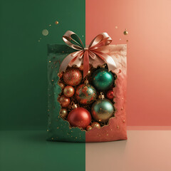 Gift Bag with Christmas Ornaments