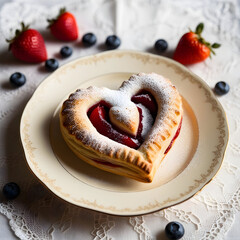 Pastry con heart shape