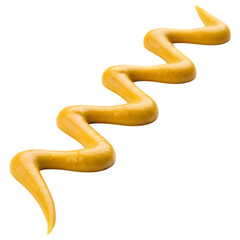 Obraz premium Mustard swirl isolated on transparent background condiment design element