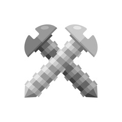 Gray cross screw icon vector design