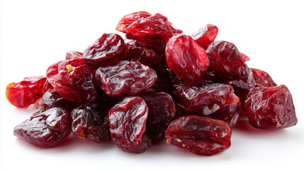 A vibrant pile of dried cranberries with a glossy ruby-red finish. Perfect for healthy snacks, trail mixes, baking, or gifting. Sweet-tart flavor and chewy texture evoke energy, warmth