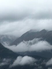 clouds over mountain