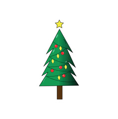 christmas tree vector design