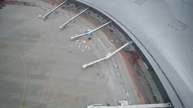 Wuchuan Airport Terminal Construction Site Aerial View Zhanjiang China