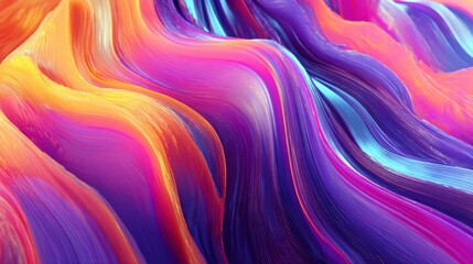 Abstract colorful wavy fluid lines flowing background