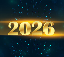 A modern and stylish Happy New Year 2026 celebration design