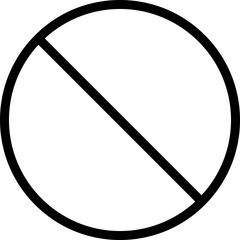 Sign forbidden. No sign. Icon symbol ban. Do Not Enter. Circle sign stop entry and slash line isolated on transparent background. Mark prohibited. Vector, PNG or JPG