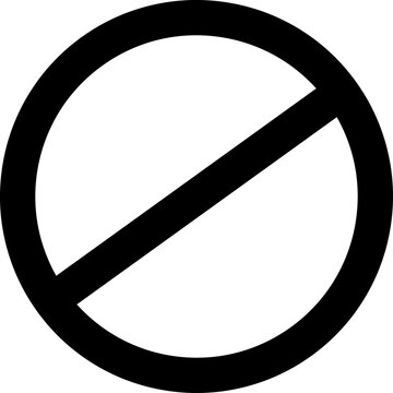 Sign forbidden. No sign. Icon symbol ban. Do Not Enter. Circle sign stop entry and slash line isolated on transparent background. Mark prohibited. Vector, PNG or JPG