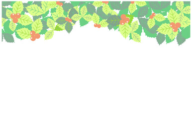 ミニマルな柊のクリスマス背景