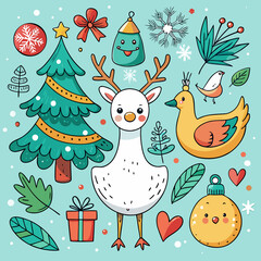 Fototapeta premium christmas seamless pattern